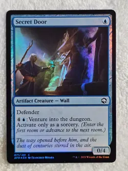 MTG Secret Door FOIL #71 Adventures in the Forgotten Realms Magic Card NM - Image 1