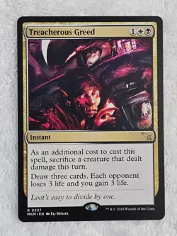 MTG Treacherous Greed #237 Murders at Karlov Manor Magic Gathering Card Rare NM - Image 2