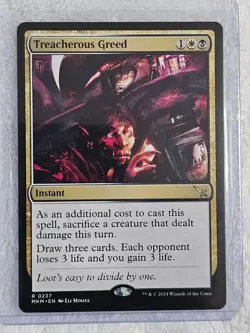 MTG Treacherous Greed #237 Murders at Karlov Manor Magic Gathering Card Rare NM - Image 4
