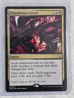 MTG Treacherous Greed #237 Murders at Karlov Manor Magic Gathering Card Rare NM - Image 5