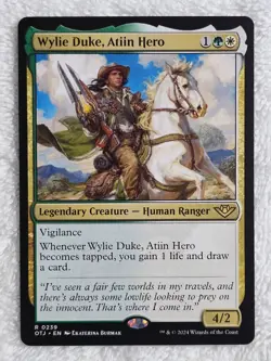 MTG Wylie Duke, Atiin Hero Outlaws of Thunder Junction (OTJ) #239 Card Rare NM - Image 1