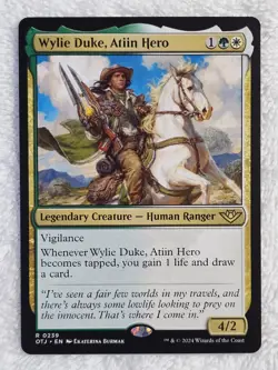 MTG Wylie Duke, Atiin Hero Outlaws of Thunder Junction (OTJ) #239 Card Rare NM - Image 2