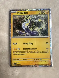 POKEMON TCG: MIRAIDON 003/015 MCDONALDS 2024 DRAGON DISCOVERY HOLO NM - Image 1