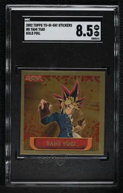 Yami Yugi Topps YuGiOh Sticker Collection Gold Foil SGC 8.5 2002 0nr3 - Image 1