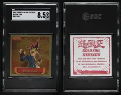 Yami Yugi Topps YuGiOh Sticker Collection Gold Foil SGC 8.5 2002 0nr3 - Image 3