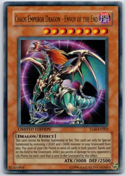 Yugioh Chaos Emperor Dragon - Envoy of the End TLM-ENSE2 Ultra Rare Promo LP - Image 1