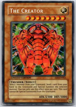 Yugioh The Creator EEN-ENSE2 Limited Edition Secret Rare Holo - MP - Image 1