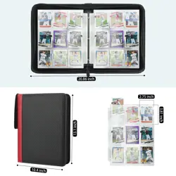 9 Pockets Trading Card Binder with Sleeves Card Organizer, 900 Double Sided P... - Image 3