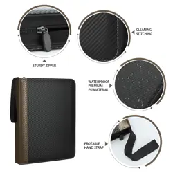 9 Pockets Trading Card Binder with Sleeves Card Organizer, 900 Double Sided P... - Image 2