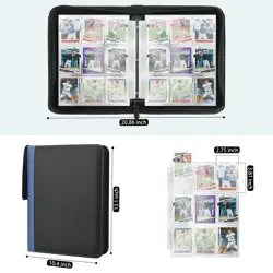 9 Pockets Trading Card Binder with Sleeves Card Organizer, 900 Double Sided P... - Image 2