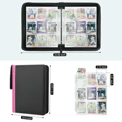9 Pockets Trading Card Binder with Sleeves Card Organizer, 900 Double Sided P... - Image 3
