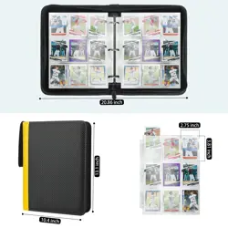 9 Pockets Trading Card Binder with Sleeves Card Organizer, 900 Double Sided P... - Image 3