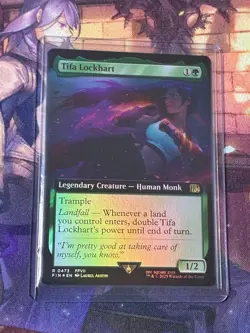 MTG Foil Tifa Lockhart FIN Extended Art Gift Promo Landfall Monk Rare0473 - Image 1