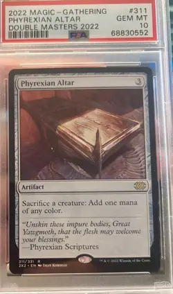 PSA 10 GEM MINT MTG Phyrexian Altar Double Masters 2022 - Image 1
