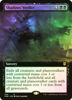 NM+ FOIL MTG Shadows Verdict Extended Art #344 Zendikar Rising Magic Card - Image 1