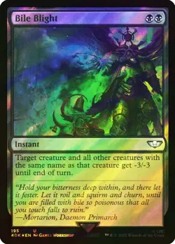 x4 Bile Blight MTG NM+ Surge Foil #195 Warhammer 40000 Magic Card - Image 1