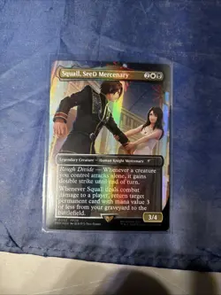 MTG Squall, SeeD Mercenary BORDERLESS PROMO FOIL Standard Showdown FINAL FANTASY - Image 1
