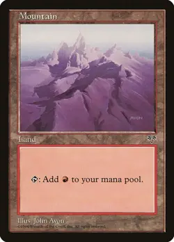 MTG Mirage --- MOUNTAIN (v3) --- Common! LP! Magic the Gathering! - Image 1