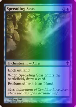 MTG Magic the Gathering Spreading Seas (70/280) Zendikar LP FOIL - Image 1