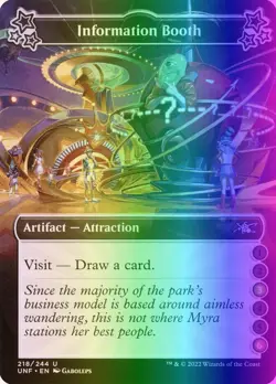MTG Magic the Gathering Information Booth (218b/689) Unfinity LP FOIL - Image 1