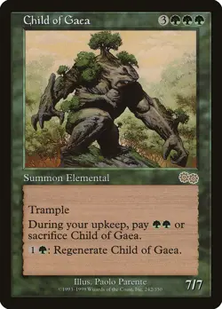 MTG Magic the Gathering Child of Gaea (242/356) Urza's Saga MP - Image 1