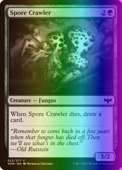 MTG Magic the Gathering Spore Crawler (222/596) Innistrad Crimson Vow LP FOIL - Image 1