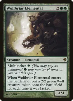 MTG Magic the Gathering Wolfbriar Elemental (118/151) Worldwake MP - Image 1
