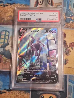 2022 POKEMON GO JPN #074 FULL ART/MEWTWO V PSA 10 - Image 1
