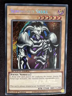 YUGIOH TCG SUMMONED SKULL SBC1-EN101 SECRET 1ST EDITION NM - Image 1