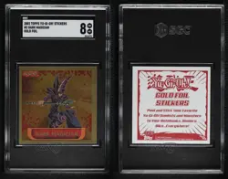 Dark Magician Topps YuGiOh Sticker Collection Gold Foil SGC 8 2002 0nr3 - Image 3