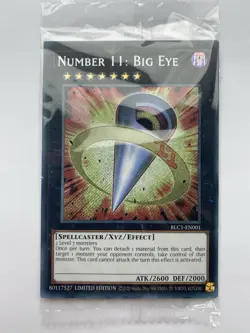 YuGiOh! Number 11: Big Eye BLC1-EN001 Secret Rare Limited Edition (Sealed) - Image 1