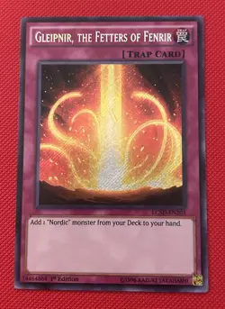 1st ed Gleipnir, the Fetters of Fenrir secret rare LC5D-EN203 Yugioh - Image 1