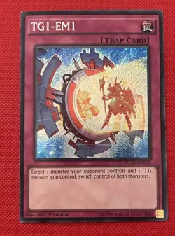 LC5D-EN221 TG1-EM1 Secret Rare 1st Edition Mint YuGiOh Card - Image 1