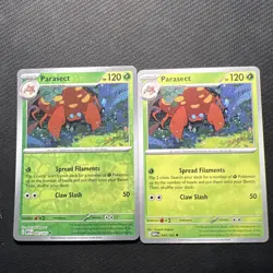 047/165 PARASECT REVERSE HOLO AND COMMON SCARLET & VIOLET 151 POKEMON CARD - Image 1