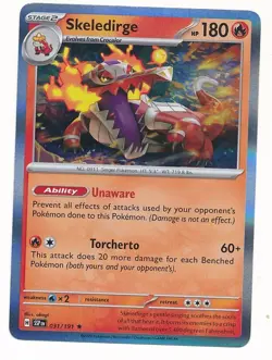 D451174 Pokemon Card Skeledirge #31 Surging Sparks Holo - Image 1