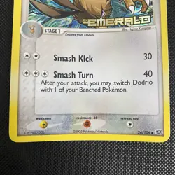 Dodrio 26/106 Pokemon TCG Card Ex Emerald Reverse Holo Stamped Near Mint NM - Image 3