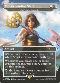 MTG Yuna's Sending Staff (1863) *Non-Foil* Secret Lair: Final Fantasy MT/NM - Image 1
