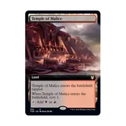 WOTC MtG Theros Beyond Death Temple of Malice (Extended Art) (R) (Foil) NM - Image 1
