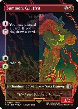 Summon: G.F. Ifrit Borderless Final Fantasy Foil MTG NM - Image 1