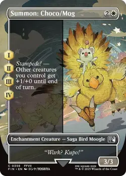 Summon: Choco/Mog Borderless Final Fantasy MTG NM - Image 1