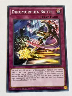 1st Edition Dinomorphia Brute BACH-EN070 Battle of Chaos Yugioh Regular Common - Image 1