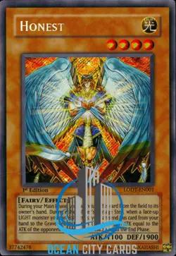 Yugioh Honest LODT-EN001 2024 Reprint Rare OG Print 1st ed HP - Image 1