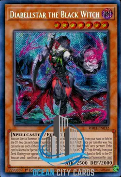 Yugioh Diabellstar The Black Witch RA03-EN032 Secret Rare 1st Edition - Image 1