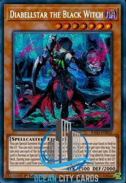 Yugioh Diabellstar The Black Witch RA03-EN032 Secret Rare 1st Edition - Image 3