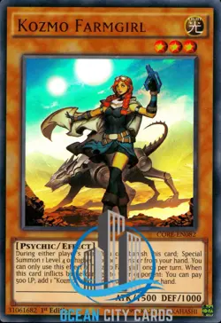Yugioh Ultra Rare Kozmo Farmgirl CORE-EN082 1st Edition - Image 1