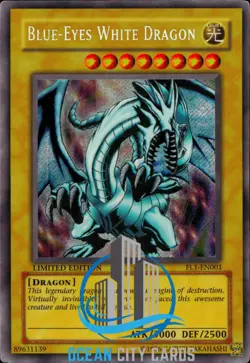 Yugioh Fl1-EN001 Blue Eyes White Dragon Secret Rare Limited Edition - Image 1