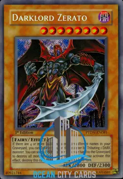 Yugioh Darklord Zerato PTDN-EN081 Secret Rare 1ST ED - Image 1