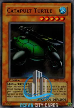 Yugioh Catapult Turtle MRD-E075 Super Rare 1st Edition NM - Image 1