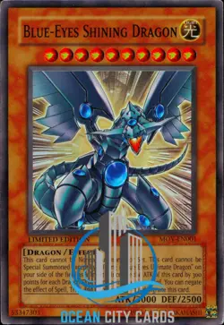 Yugioh Blue Eyes Shining Dragon MOV-EN001 Super Rare - Image 1