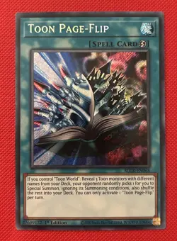 Toon Page-Flip - BLCR-EN068 - Secret Rare - 1st Edition - YuGiOh - Image 1